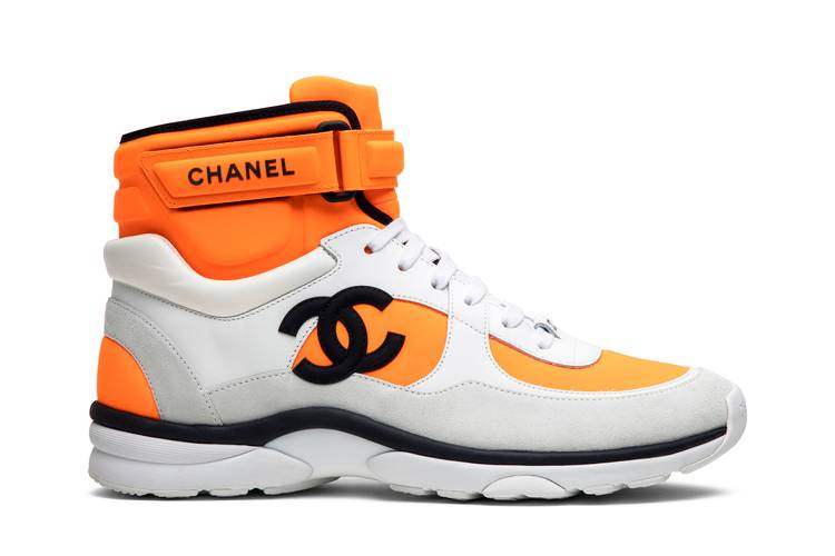 Basket chanel blanche orange hotsell