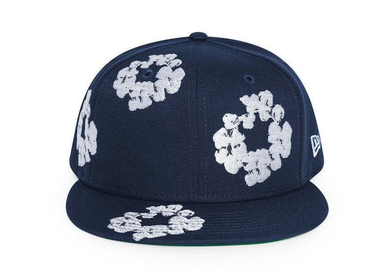 Denim Tears New Era Cotton Wreath 59/50 Cap Navy – Sneaker Store Co