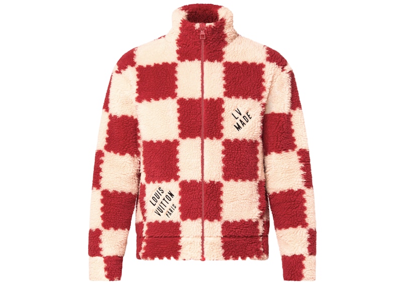 Louis Vuitton x Nigo Jacquard Damier Fleece Blouson Garnet Red