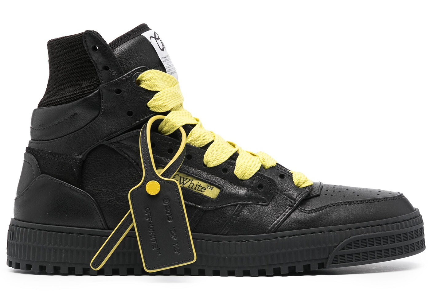 Off white black yellow sneakers best sale