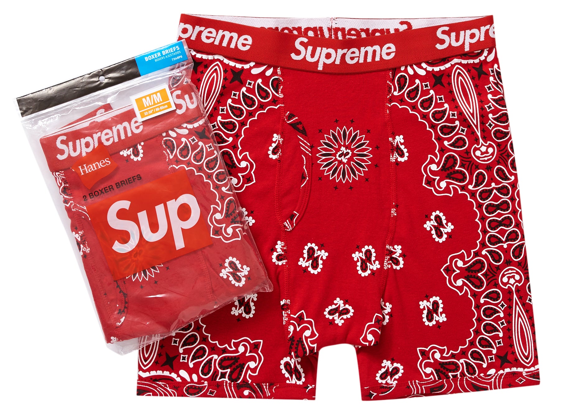 Supreme Hans Checkered Boxers Briefs 2024 2 Pack (Medium) Brand New