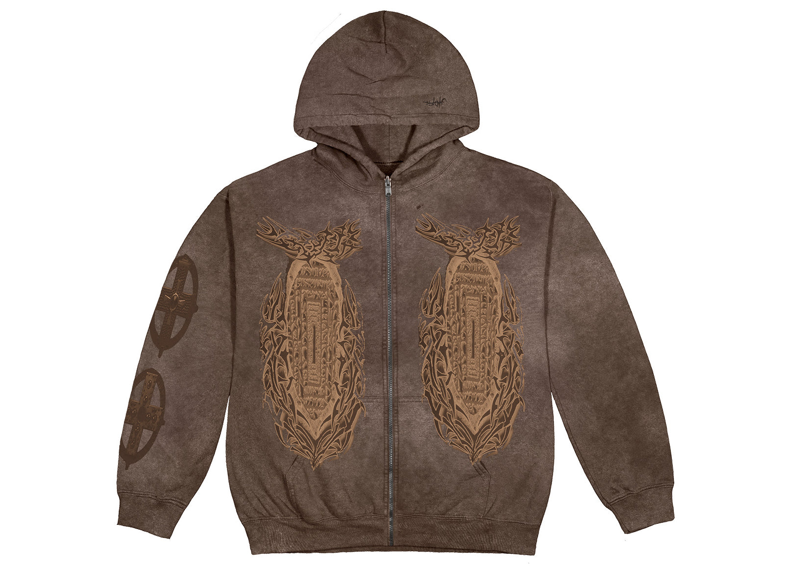 Travis Scott Utopia God's Country Zip Hoodie Brown – Sneaker Store Co