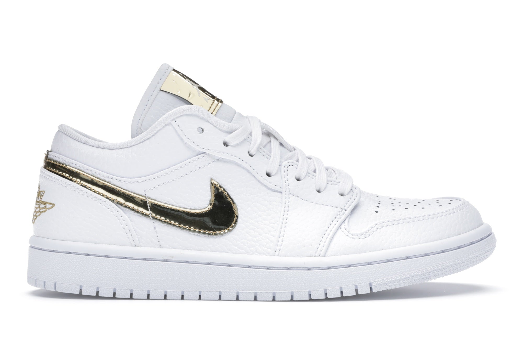 Gold jordan 1 low hotsell