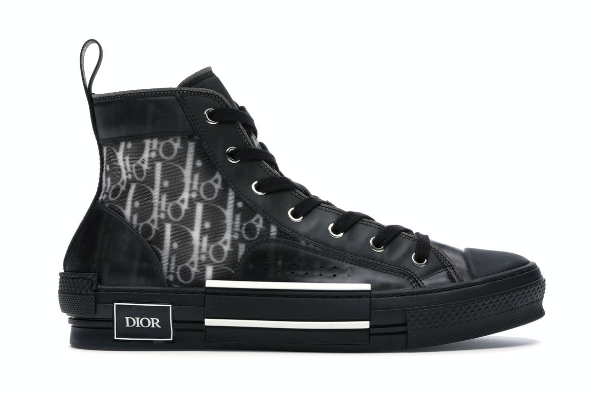 Dior B23 High Top Canvas Oblique Black Sneaker Store Co