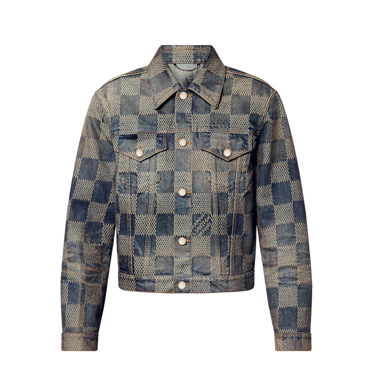 Supreme lv washed denim parka clearance