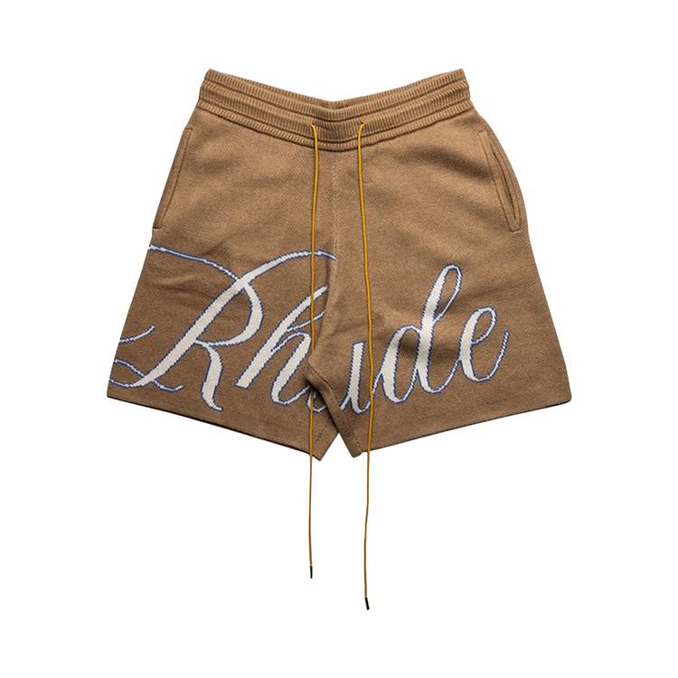 Short en tricot Rhude Script Logo 'Ivoire/Tan'