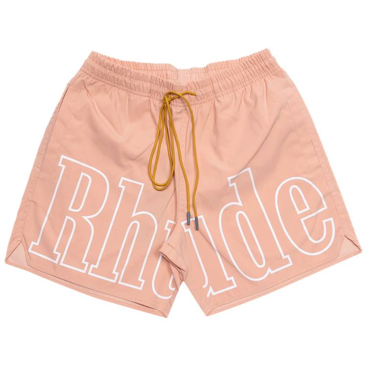 Rhude Logo Swim Trunk 'Salmon Pink'