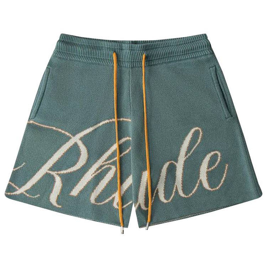 Short en tricot Rhude Script Logo 'Ivoire/Sauge'