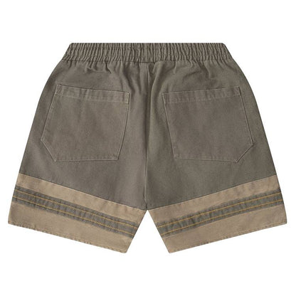 Short à logo en toile brodée Rhude 'Olive/Tan'