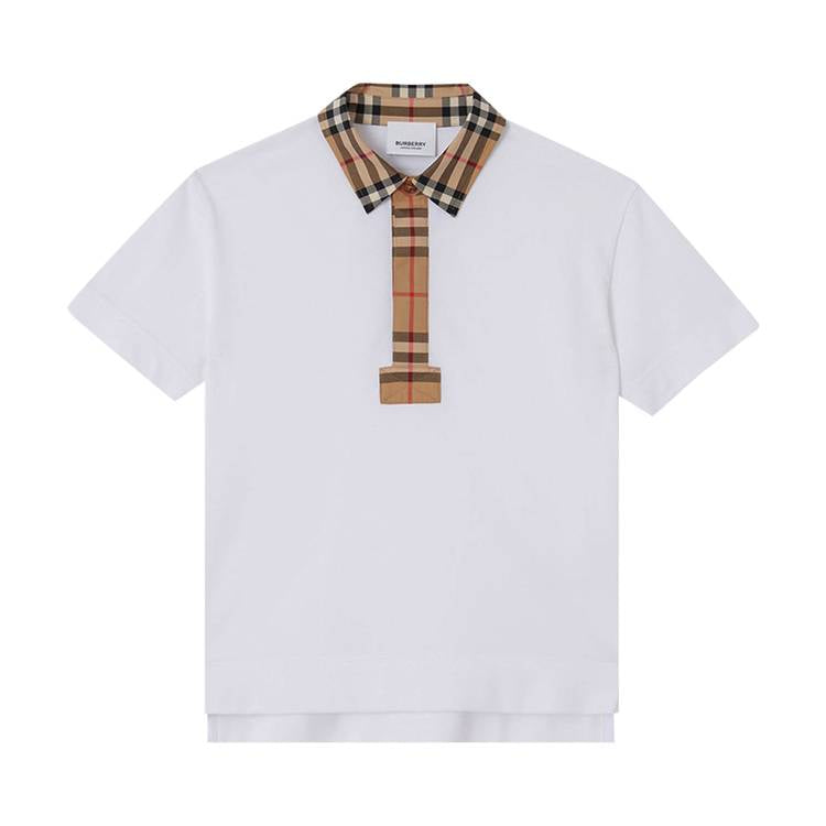 Burberry Kids Vintage Check Polo Shirt 'White'