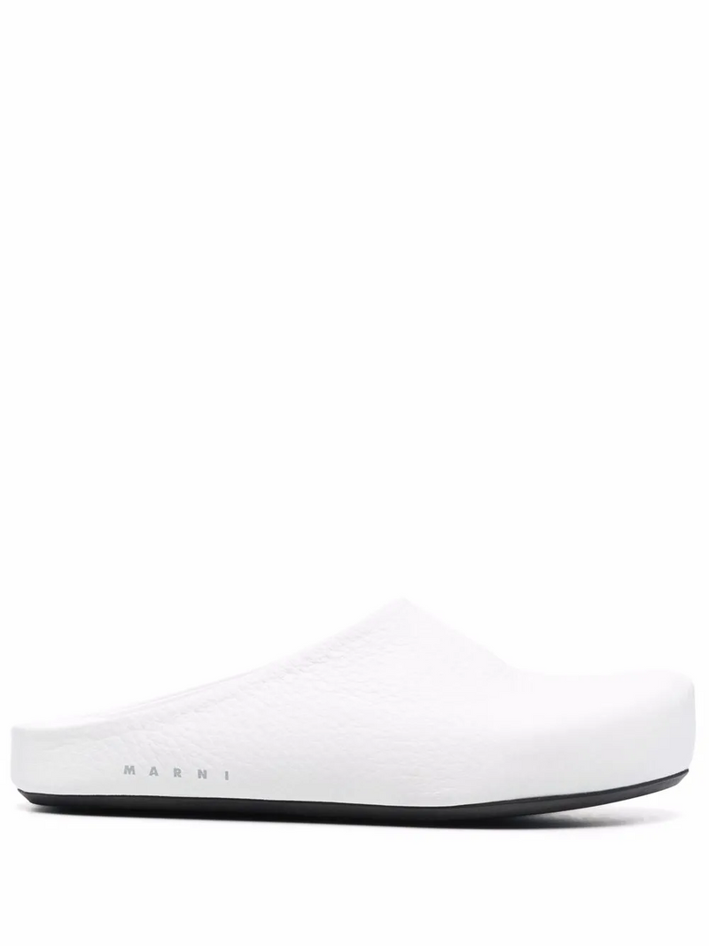 Marni quilted slippers with logo lettering