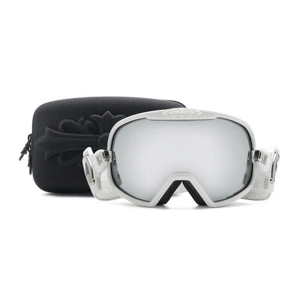 Chrome Hearts Scroll Cross Ski Goggles White