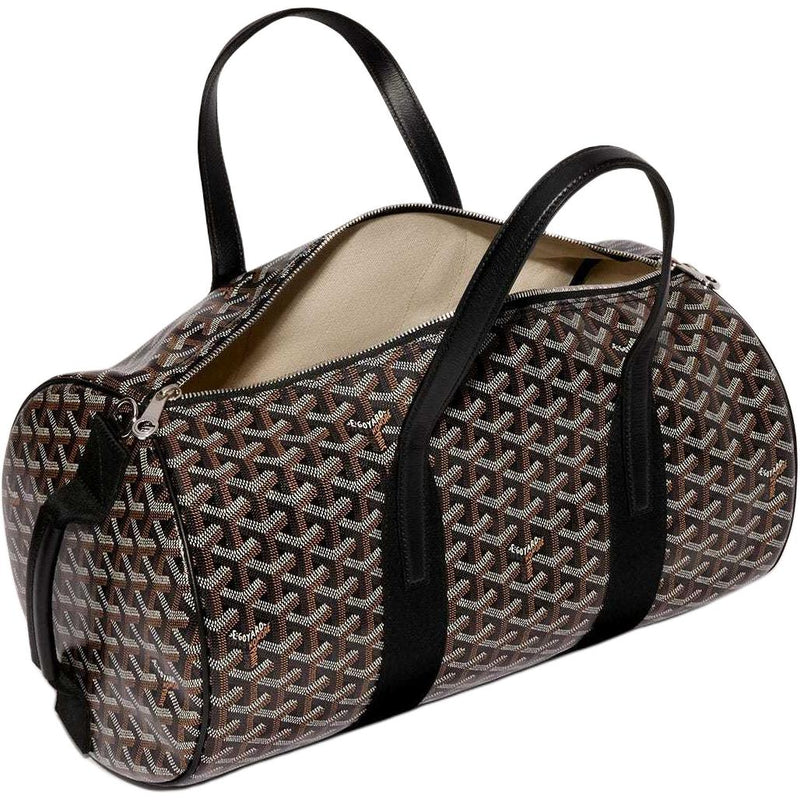 GOYARD Canvas With Calfskin Sports Travel Bag Unisex Black