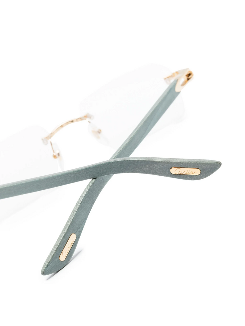 Cartier Eyewear geometric rimless glasses