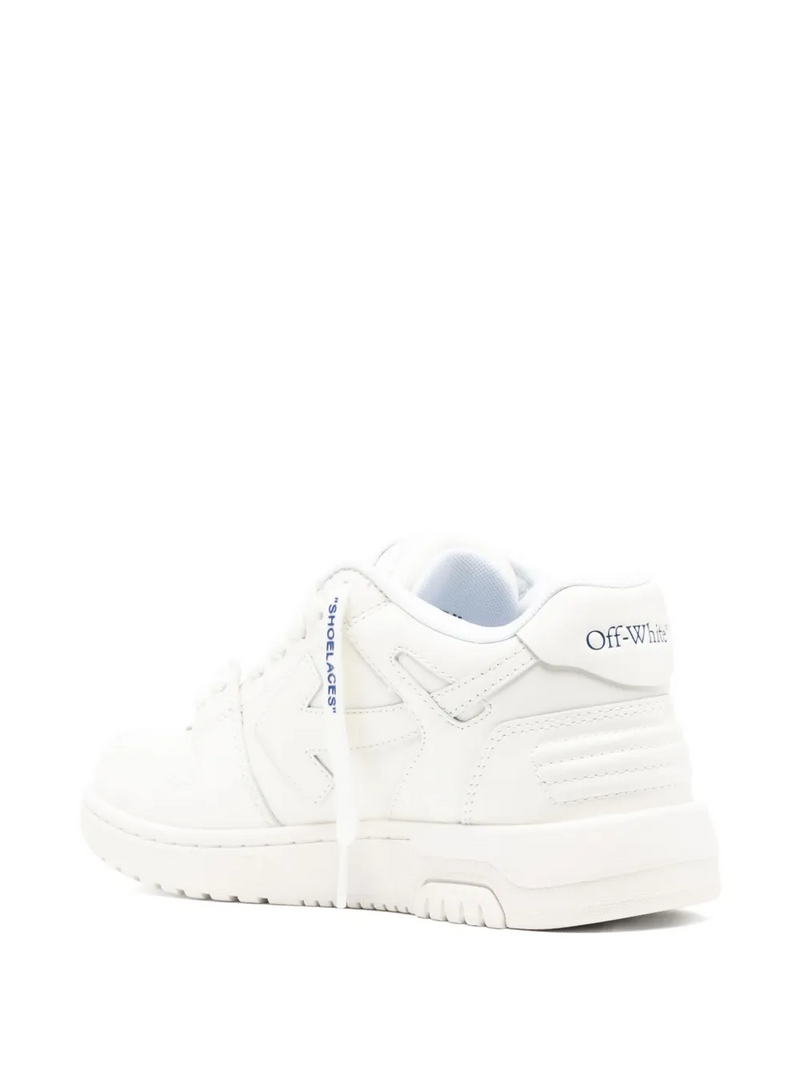 OFF-WHITE Out Of Office OOO "For Walking" Low Tops White blue