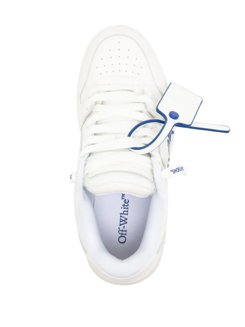 OFF-WHITE Out Of Office OOO "For Walking" Low Tops White blue
