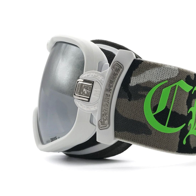 Chrome Hearts Scroll Cross Ski Goggles White