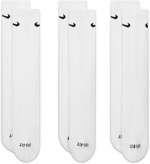 Nike Everyday Plus Cushioned Crew Socks (6 Pairs) White