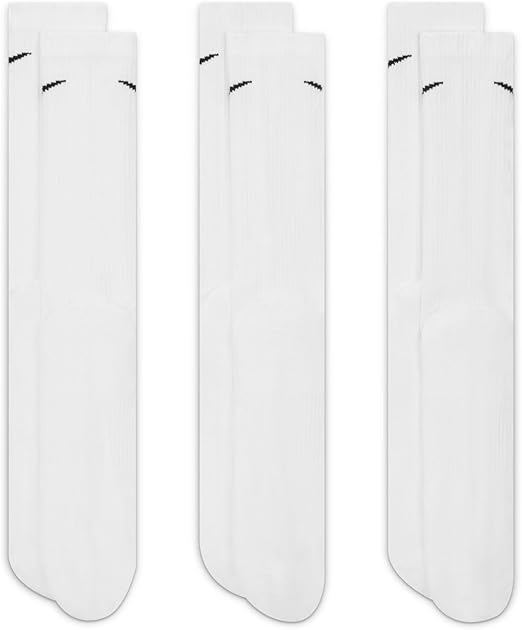 Nike Everyday Plus Cushioned Crew Socks (6 Pairs) White