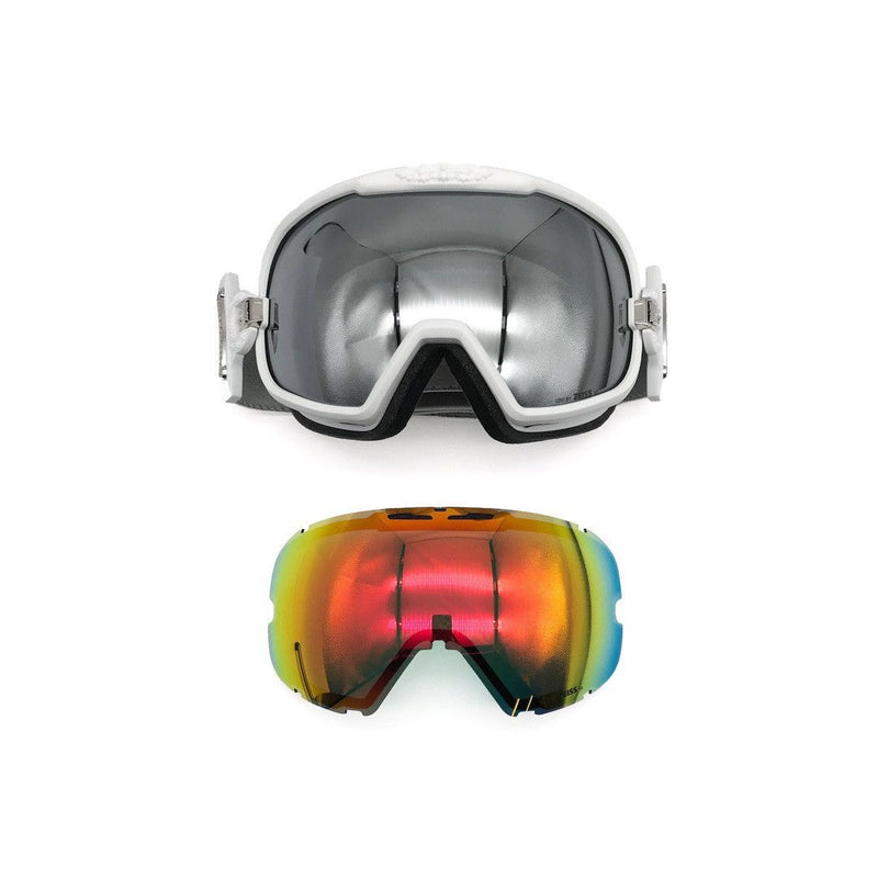 Chrome Hearts Scroll Cross Ski Goggles White