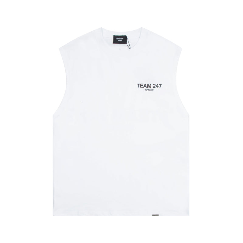 Represent x Marchon Team 247 Oversized Tank Top Flat White