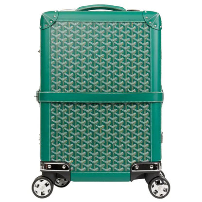 Goyard Green Chevron Coated Canvas Bourget PM