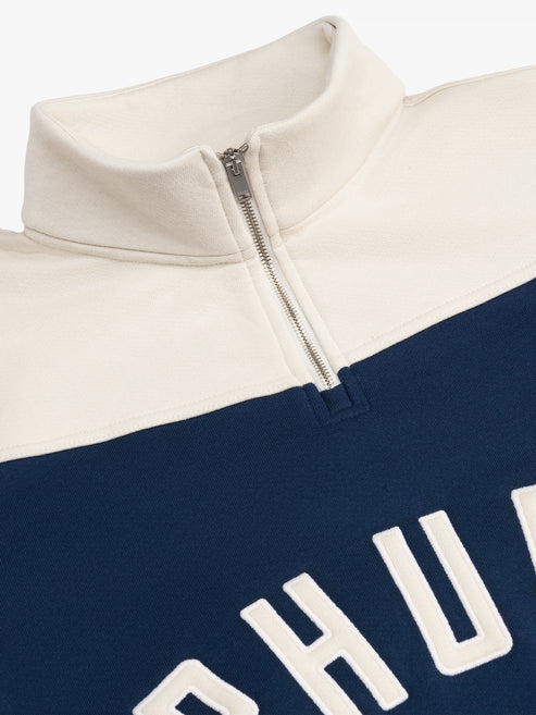 RHUDE CONTRAST QUARTER-ZIP VARSITY