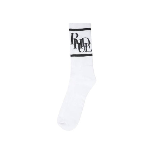 Rhude Scramble Logo Sock 'White/Black'