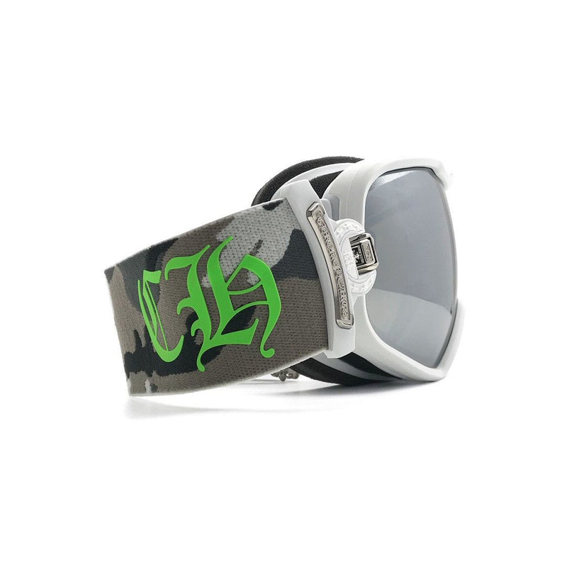 Chrome Hearts Scroll Cross Ski Goggles White