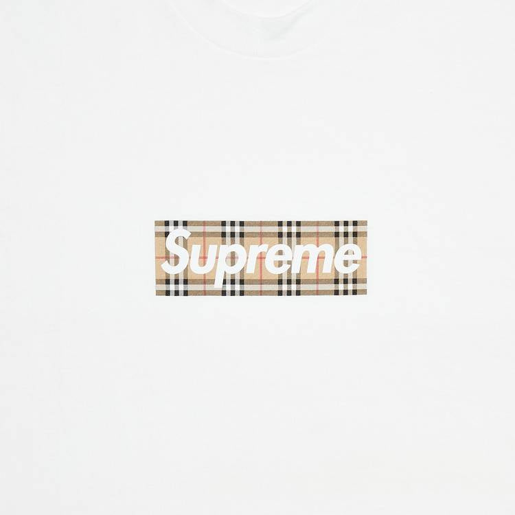 Supreme x Burberry Box Logo Tee 'White'