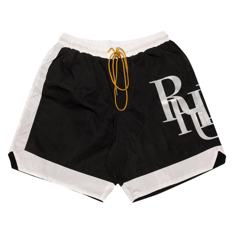 Short Rhude avec logo latéral 'Noir'