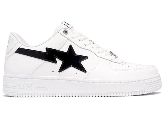 A Bathing Ape Bape Sta #2 White Patent 