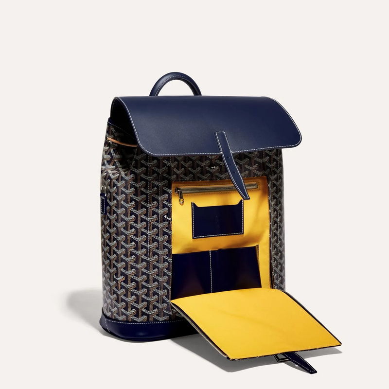 Goyard Alpin Backpack Goyardine Navy Blue