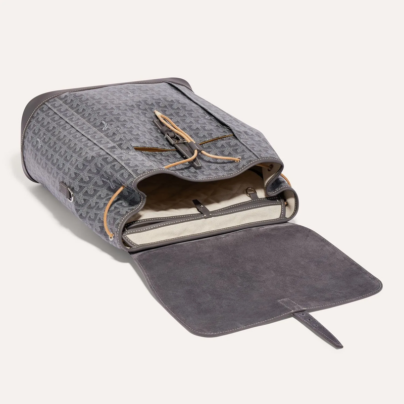 Goyard Alpin Backpack Goyardine Grey