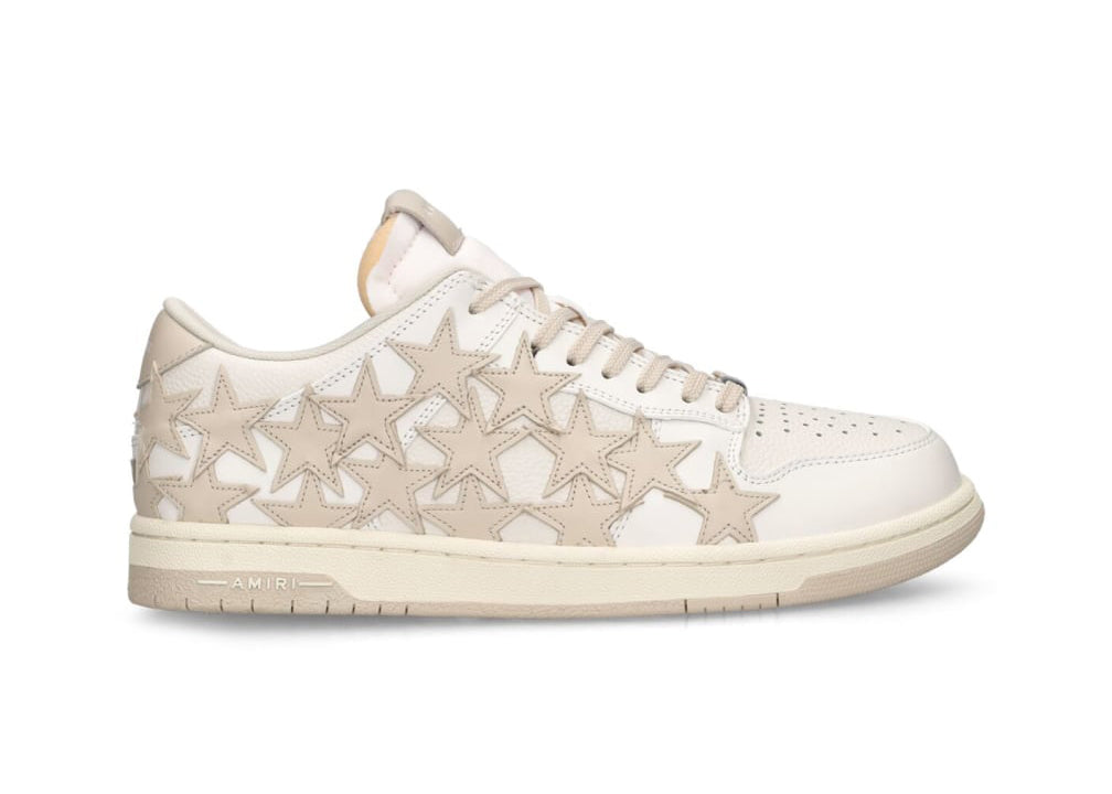 AMIRI Stars Low Top White Beige