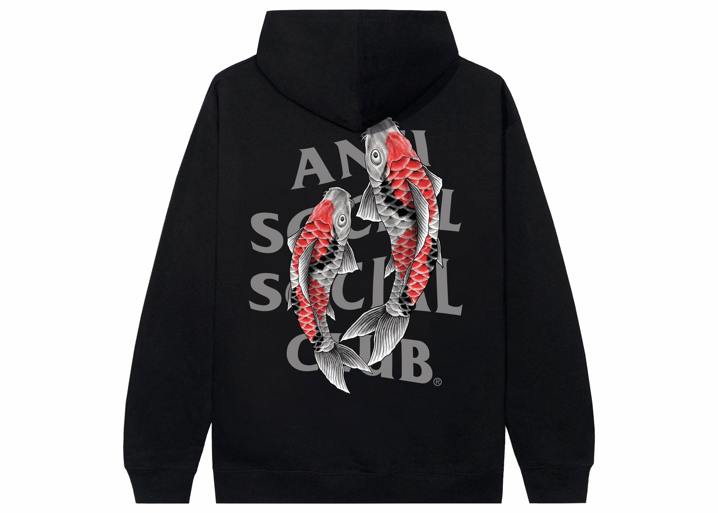 Anti Social Social Club Koi Garden 3M Reflective Hoodie Black