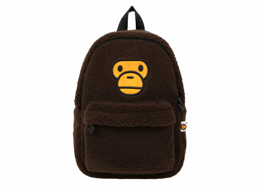 Sac à dos en fourrure BAPE Baby Milo marron 