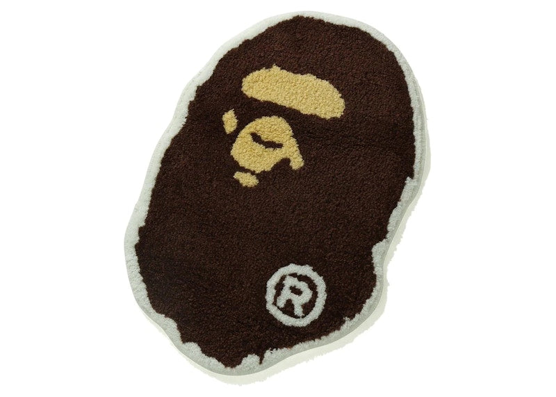 BAPE Big Ape Head Rug Mat Brown