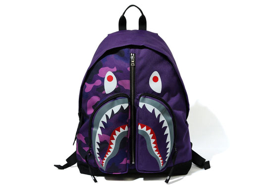 BAPE Color Camo Shark Day Backpack Purple