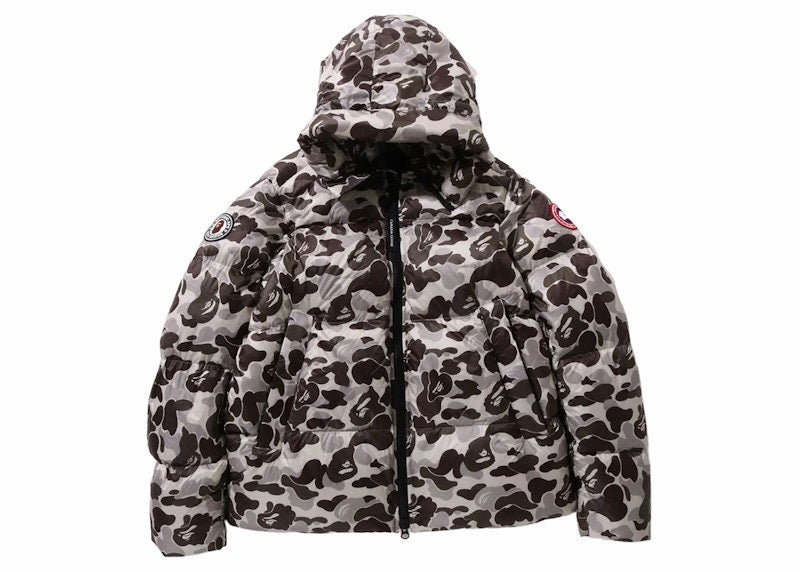 BAPE x Canada Goose Crofton Puffer Jacket Grey Sneaker Store Co