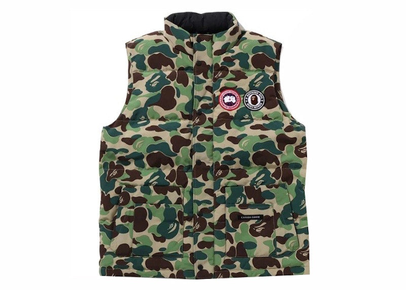 BAPE x Canada Goose Freestyle Vest Green