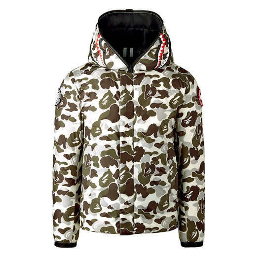 BAPE x Canada Goose x Concepts Crofton Shark Hoodie Black/Snow Camo