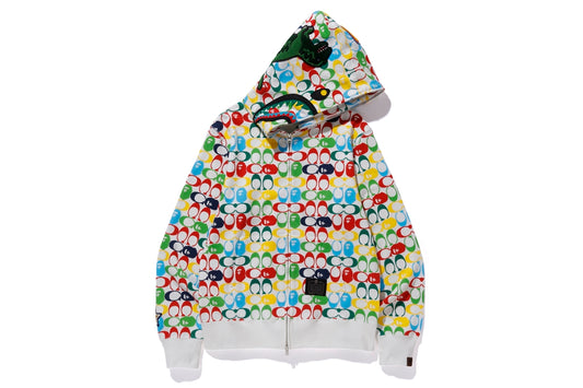 BAPE x Coach Shark Sweat à capuche entièrement zippé Multi 