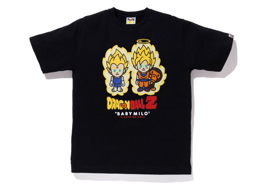 BAPE x Dragon Ball Z Super Saiyan Vegeta &amp; Son Goku Baby Milo Tee Black