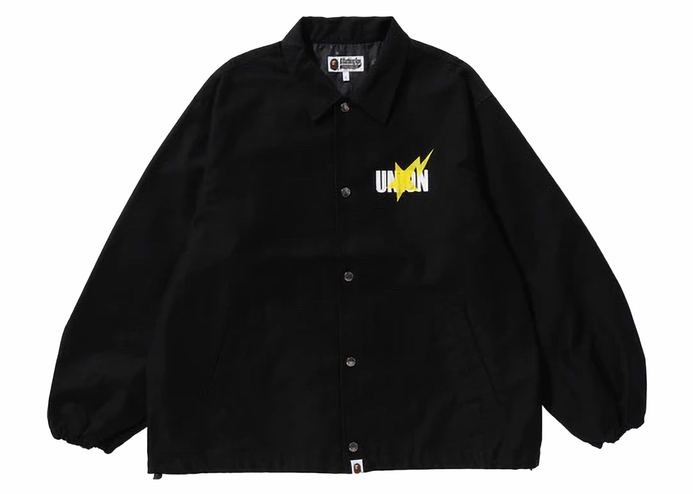 BAPE x Union Veste d'entraîneur teintée par pigments Noir 