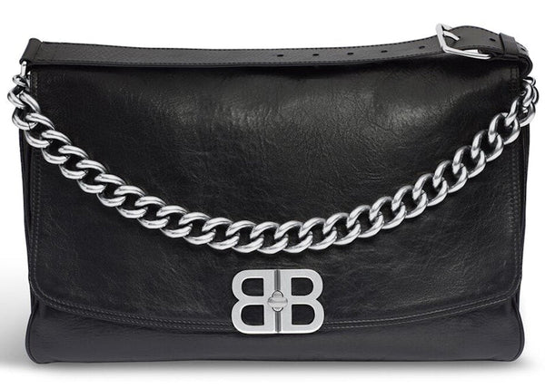 Balenciaga BB Soft Large Flap Bag Black