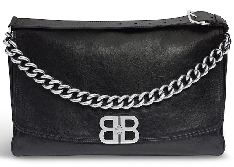 Balenciaga BB Soft Large Flap Bag Black