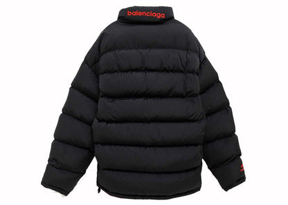 Balenciaga Cocoon Kick Puffer Jacket Black/Red