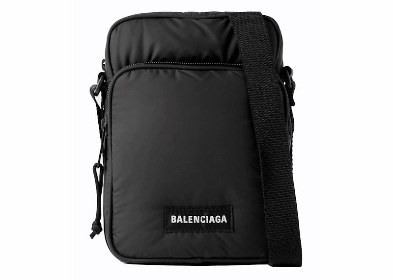 Balenciaga Crossbody Explorer Zip Bag Black