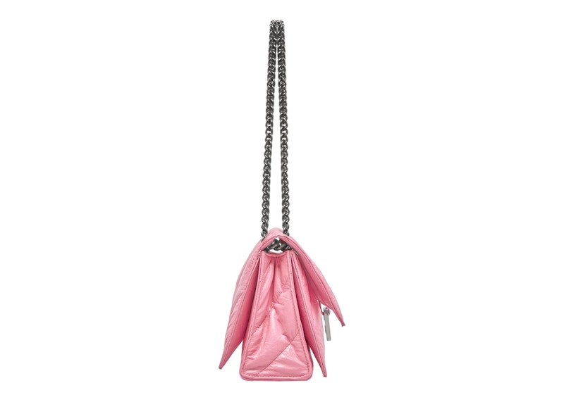 Balenciaga Crush Chain Bag Small Quilted Pink